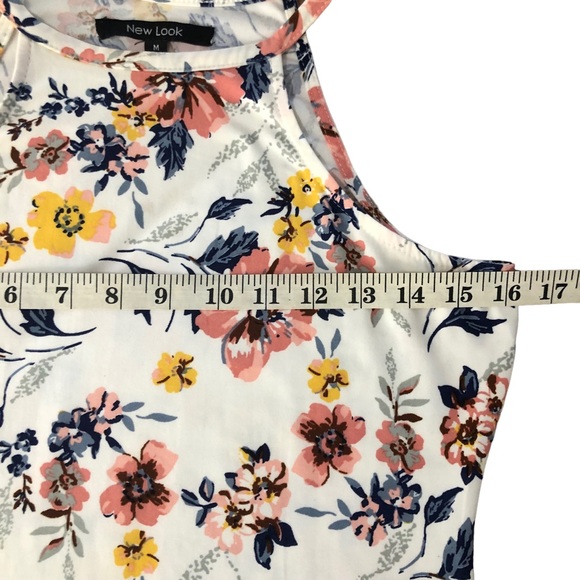 NWOT- New Look Floral hight neckline Midi dress SZ M - Picture 11 of 12